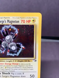 Pokemon TCG Lt. Surge's Magneton 8/132 Gym Heroes Unlimited Holo Rare NM WOTC - Image 3