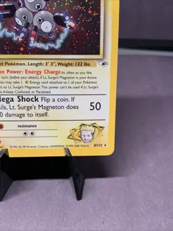Pokemon TCG Lt. Surge's Magneton 8/132 Gym Heroes Unlimited Holo Rare NM WOTC - Image 4