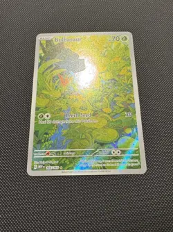 Pokemon Bulbasaur 166/165 SV: Scarlet & Violet 151 Illustration Rare Near Mint - Image 2