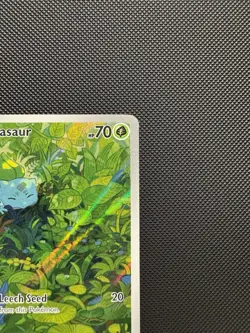 Pokemon Bulbasaur 166/165 SV: Scarlet & Violet 151 Illustration Rare Near Mint - Image 5