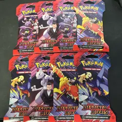 Pokemon TCG Destined Rivals Sleeved Booster Pack x8 Packs - Image 1