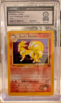 Brock's Ninetales Holo 3/132 Gym Challenge WOTC Pokemon - CGC Gray Brothers GWR - Image 1