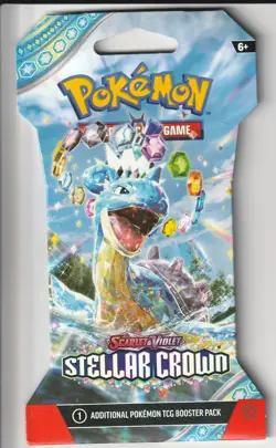 Pokemon TCG Stellar Crown 2024 Booster Pack NEW SEALED 27714 - Image 1