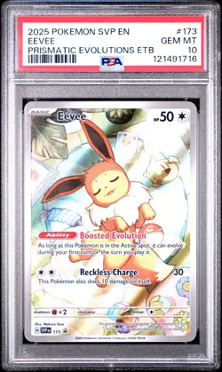 Pokemon Eevee Prismatic Evolutions ETB Promo SVP EN 173 PSA 10 Gem Mint - Image 1