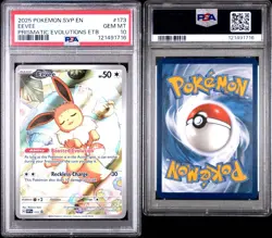 Pokemon Eevee Prismatic Evolutions ETB Promo SVP EN 173 PSA 10 Gem Mint - Image 3
