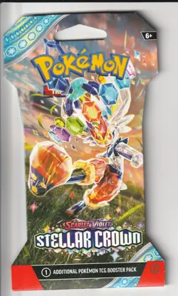 Pokemon TCG Stellar Crown 2024 Booster Pack NEW SEALED 27749 - Image 1