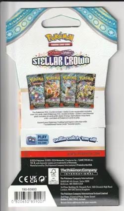 Pokemon TCG Stellar Crown 2024 Booster Pack NEW SEALED 27749 - Image 2