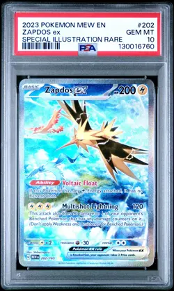 2023 POKEMON MEW EN-151 SPECIAL ILLUSTRATION RARE #202 ZAPDOS EX PSA 10 - Image 1