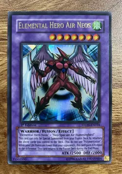 Yu-Gi-Oh! TCG Elemental Hero Air Neos STON-EN034 Ultra Rare 1st Edition 2007 - Image 1