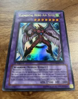 Yu-Gi-Oh! TCG Elemental Hero Air Neos STON-EN034 Ultra Rare 1st Edition 2007 - Image 2