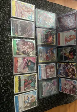 One Piece CCG Card Lot Bandai Luffy Nami Uta 18x Foil Regular English/Japanese - Image 1
