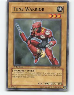 Tune Warrior #5DS1-EN001 1st Edition Yugioh Card - Image 1