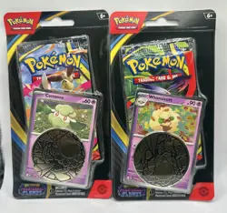 Pokemon TCG Phantasmal Flames Blister Packs With Promo Cards Coin Bundle of 2 - Image 1