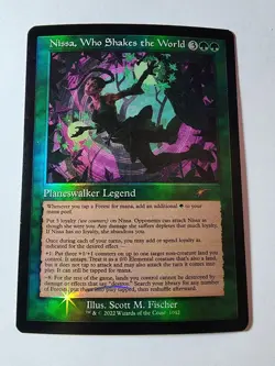 Nissa, Who Shakes the World (Retro Frame) Secret Lair Drop Foil - Image 1
