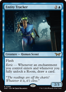 x1 Entity Tracker DSK Duskmourn MTG 290 RARE LURKING EVIL M/NM 1x - Image 1