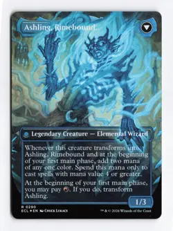 Ashling, Rekindled Borderless #290 Foil Rare Lorwyn Eclipsed MTG ECL PACK FRESH - Image 2