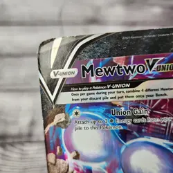 Jumbo Mewtwo V-UNION SWSH160 Oversized Topper 2021 Pokemon 159-162 Promo - Image 2