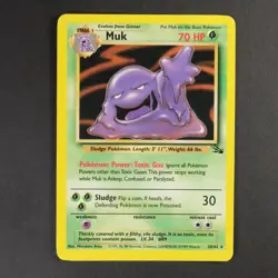 Muk 28/62 Fossil Pokemon TCG VG Condition Non Holo - Image 1