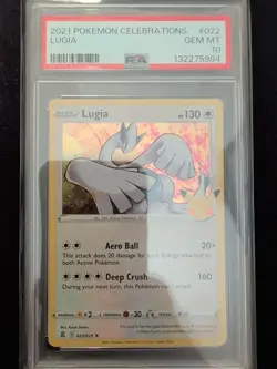 2021 Pokemon TCG Celebrations Lugia 022/025 PSA 10 - Image 1