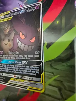 Pokemon S&M Team Up Gengar & Mimikyu GX 165/181 Alt Art Tag Team Ultra Rare - Image 3