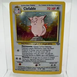 1999 Pokemon Prerelease Stamped Jungle Holo Clefable 1/64 - Image 1