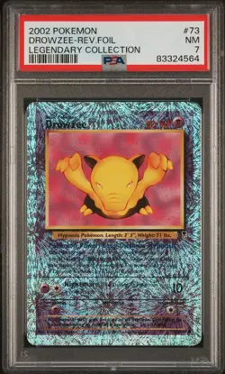 Drowzee Reverse Holo #73 2002 Pokemon Legendary Collection PSA 7 250001 - Image 1