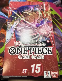 ONE PIECE TCG: Edward Newgate (RED) STARTER DECK (ST-15) NEW/SEALED - Image 1