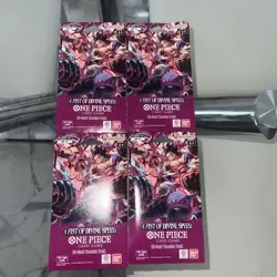 One Piece TCG OP11 A Fist of Divine Speed Sleeved Booster Pack English Lot X 4 - Image 1