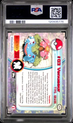 1999 Topps Pokemon TV Series VENUSAUR Black Logo Card #3 PSA 10 Gem Mint Rare! - Image 2