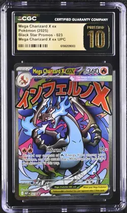 Pokemon Mega Charizard X ex 023 CGC PRISTINE 10 UPC Black Star Promo - Image 1