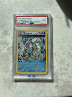 2015 POKEMON XY ANCIENT ORIGINS COSMOS-MEGA GYARADOS COLL GYARADOS-HOLO PSA 9 - Image 1