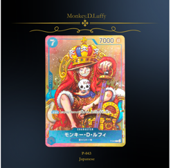 One Piece Monkey D Luffy Shonen Jump Convention Foil Promo Card P-043 Japanese - Image 1