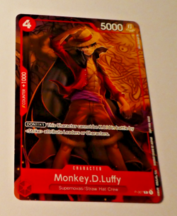 One Piece English Card Game Carte Promo Monkey.D.Luffy P-007 Mint - Image 1