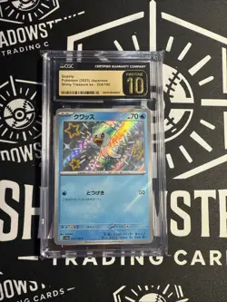 CGC 10 Pristine Quaxly Shiny Holo 224/190 S Shiny Treasure ex sv4a Pokemon Card - Image 1