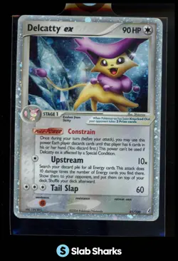 2006 POKEMON EX CRYSTAL GUARDIANS #91/100 DELCATTY EX HOLO - Image 1