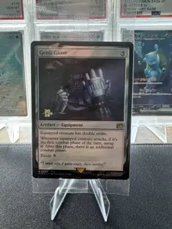 Genji Glove Final Fantasy Foil MTG Pre-Release Promo Card in NM Condition - Image 1