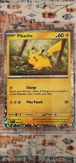 PIKACHU POKEMON 151 NM McDonalds Happy Meal *2025* HOLO Common PROMO #002 - Image 1