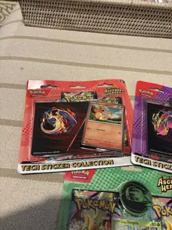 Pokemon TCG: Mega Evolution Ascended Heroes - Tech Sticker Blister Pack Bundle - Image 2