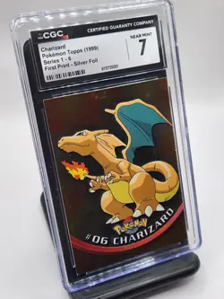 Charizard - Pokemon Topps Series 1-6 First Print Silver Foil, Near Mint (CGC 7) - Image 1