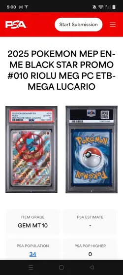 Pokemon TCG Riolu 010 Pokemon Center Stamped Black Star Promo Mega Evolutions - Image 3