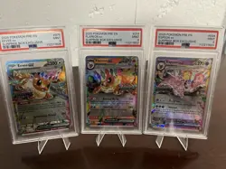 Pokemon 2025 Prismatic Evolutions Surprise Box PSA 9 lot Eevee, Flareon, Espeon - Image 1