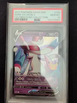 2021 Pokemon TCG SWSH Promo Dark Sylveon V SWSH134 PSA 10 - Image 1