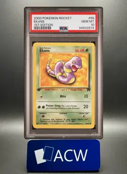 Ekans - 2000 Team Rocket 🔥 1st EDITION PSA 10 🔥 GEM Vintage Pokemon Q88 - Image 1