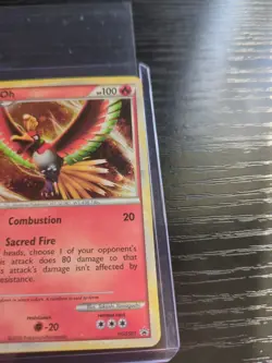 Pokemon TCG Ho-Oh HGSS01 Black Star Promo Holo Rare LP 2010 - Image 2