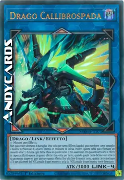 DRAGO CALLIBROSPADA • (Borrelsword Dragon) • Ultra R • MAMA IT072 • 1Ed • YUGIOH - Image 1