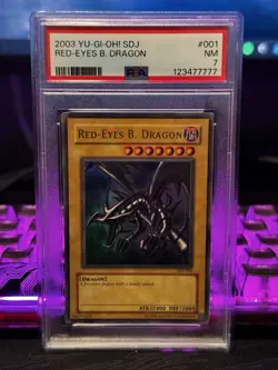 Yu-Gi-Oh! Konami Red-Eyes B. Dragon SDJ-001 Ultra Rare PSA 7 EN - Image 1