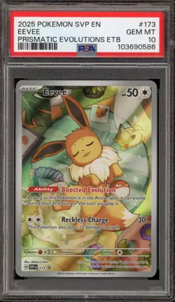 Pokemon Eevee Prismatic Evolutions ETB Promo SVP EN 173 PSA 10 Gem Mint - Image 1