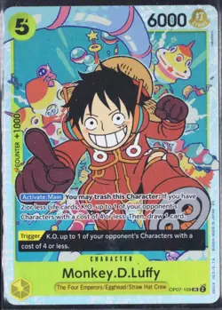Monkey.D.Luffy OP07-109 SR Super Rare One Piece 500 Years in the Future NM/MNT - Image 1