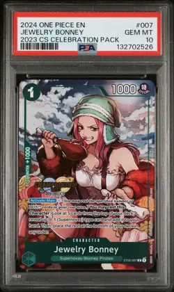 2024 ONE PIECE CHAMP 2023 CELEBRATION PACK #007 JEWELRY BONNEY PSA 10 - Image 1