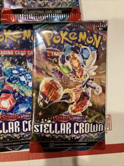 Pokemon TCG: STELLAR CROWN BOOSTER 72 Sealed Packs from sealed products SV07 - Image 2